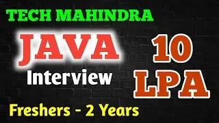 Tech Mahindra Java Interview Question For 10 LPA | Experience Java Interview Question | 