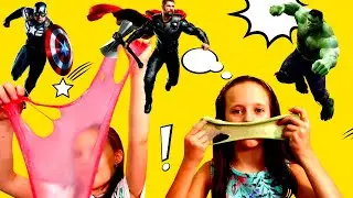 Получится ли слайм из набора Мстители? Слайм челлендж  | Канал для детей KidsBox Show
