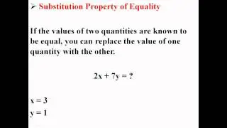Substitution Property of Equality