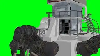 Green Screen robot machine chroma key footage part 2
