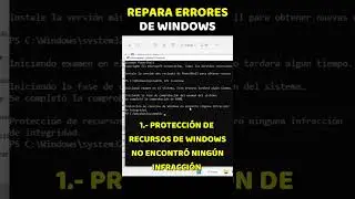 REPARAR ERRORES DE WINDOWS 