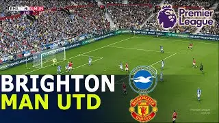 BRIGHTON A vs MANCHESTER UNITED | ENGLAND PREMIER LEAGUE 2023/24 | Full Match All Goals | PES Gamepl