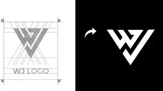 How to create "WJ" latter logo design on android mobile by using pixellab|| logo kaise banaye.