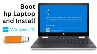 How to boot hp laptop and install Windows_10 using bootable usb drive