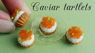 Тарталетки с икрой из полимерной глины\Caviar tartlets from polymer clay