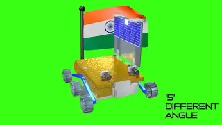 Pragyan Rover Green Screen | pragyan rover carrying National flag | 4k