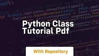 python class tutorial pdf