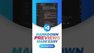 Easy Markdown Previews in VS Code! 