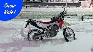 CRF250L - Winter Ride in the Snow!