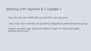Enhancements to the vCenter Server Appliance Management Interface