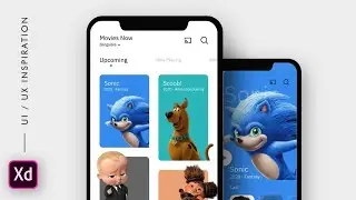 Movie App UI/UX design using Adobe XD