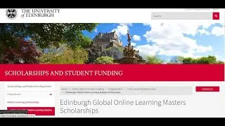 Fully-Funded Online Masters Scholarships @ Uni Edinburgh (with Stipend)