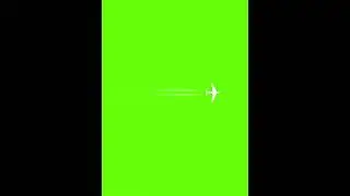 Airplane flying on green screen