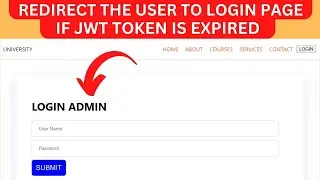 Backend Node JS Authorization & Verify JWT Token on expired and Redirect the User to Login Page✅