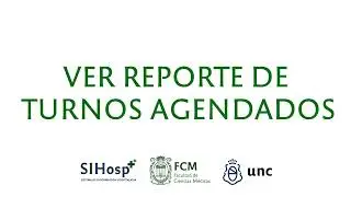 Como acceder a los reportes de turnos agendados en SIHosp