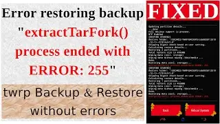 Error restoring backup 