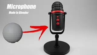 How To Model Microphone In blender ( In 9 minutes )