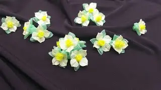 How to make mini Flowers from Ribbon Zig Zag @OldisDIY