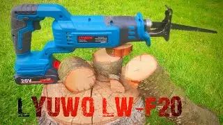 Review, disassembly, test of the LYUWO LW-F20 cordless reciprocating saw.