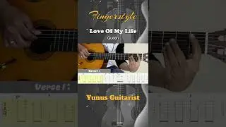 LOVE OF MY LIFE - Queen - Fingerstyle Guitar TAB. Link full video on comment  #fingerstyleguitar