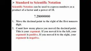 Standard to Scientific Notation