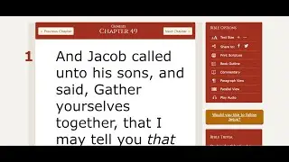 Bible Reading #Genesis Ch 49 #KJV #learning #english #bible #audiobook #wordofgod #reading Video 328