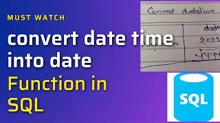 Convert Datetime into date format in sql 