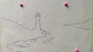 Sea lighthouse | Acrylic Painting #acrylicpainting #lighthouse