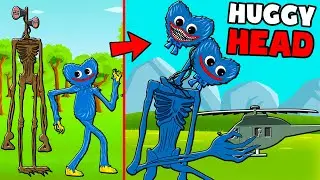 HUGGY HEAD MUTANT HUGGY WUGGY & SIREN HEAD! (Cartoon Animation)