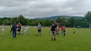 Patriček a rozhovor po zápase starší přípravky BpH - 100 let FK Bystřice pod Hostýnem 2023