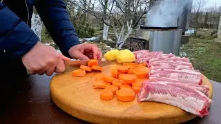 Сельский Ужин, Жаркое по-Деревенски. Countryside Dinner Rustic Roast.