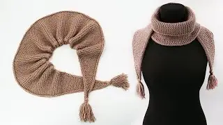 Как вязать шарф для начинающих спицами 🧶