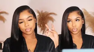 QUICKEST HAIRSTYLE | SLEEK DEEP SIDE PART | V-PART WIG INSTALL | MEGALOOK