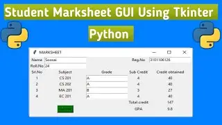 CREATING STUDENT MARKSHEET APPLICATION IN PYTHON | Tkinter Python Tutorial | Python