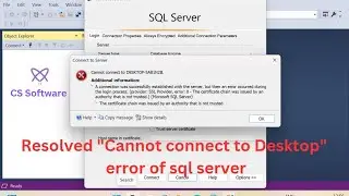 Fixing the 'Cannot Connect to SQL Server' Error