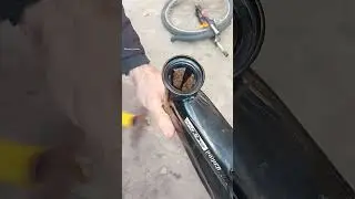 Bicycle tips and hacks! Easy way to remove a bike steering cup #shorts #diy #bike #tips #hacks