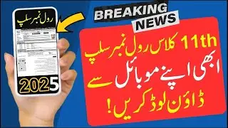 BISE online Roll number Slip 2024 Class 11,1st Year Roll Number Slip Punjab Board 2024, 11th roll no