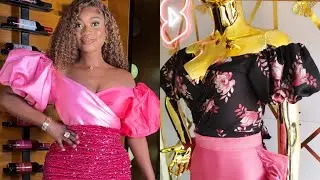 How to make a Stylish Off Shoulder Wrap Blouse with Puff Sleeve