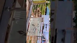 stainless steel square pipe glass railing