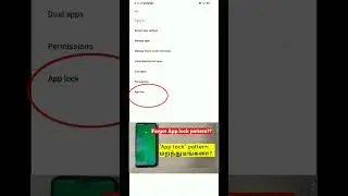 how to recover or restore app lock password for redmi in tamil#shorts