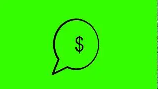 Animated Send Money Icon on Green Screen