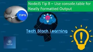 NodeJs Tip 8  -Use console.table - Top Tips and Tricks for Clean and Efficient Code #tip #codingtips