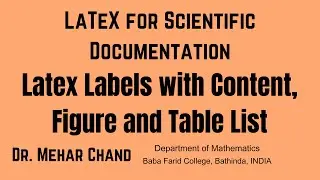 Latex Labels with Content, Figure and Table List || Latex Labels with Content, Figure and Table List