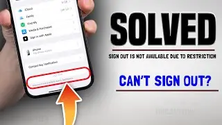 How To Fix Sign Out Is Not Available Due to Restrictions iphone | Not Available Due to Restrictions.