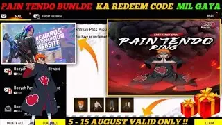 FREE FIRE REDEEM CODE TODAY 5 AUGUST ITACHI NARUTO | FF REWARDS REDEEM CODE | FF REDEEM CODE TODAY