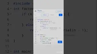 C Program : Factorial of a given number 