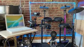 Alesis Nitro Mesh Kit GarageBand MIDI Drums..... on an iBook G4!