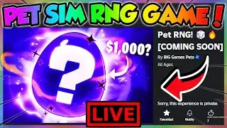 (🔴LIVE) NEW *PET RNG* GAME DROPS TODAY!?! + Giveaways!! (Roblox)