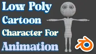 Stylized Low poly Cartoon character in Blender | blender tutorial