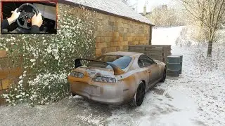 Rebuilding Toyota Supra Forza Horizon 4 (Steering Wheel + Shifter) Logitech g29 Gameplay
